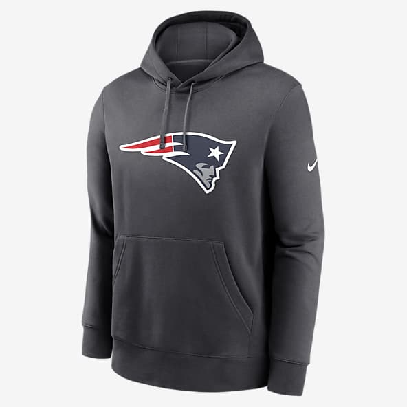 Mens Grey New England Patriots Hoodies Pullovers. Nike